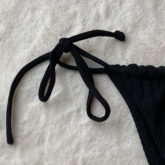 New! Aila Blue black cheeky string bikini bottoms 19538 - Picture 4 of 8